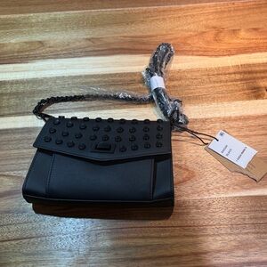 Steve Madden Crossbody Studded Bag. Black. Chain strap. NWT.